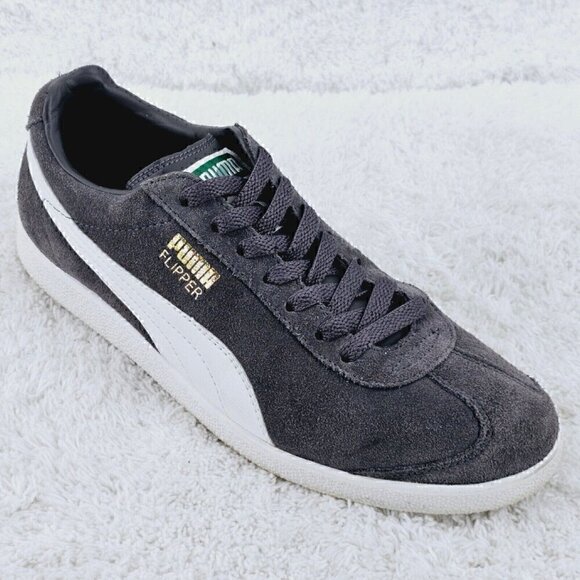 PUMA Gray Suede White Leather Tri m Womens FLIPPER SNEAKERS Casual Size 7.5M - Picture 8 of 8